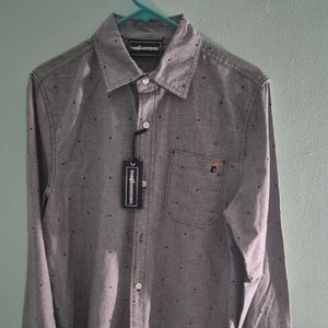 The Hundreds Charcoal Button Down Shirt Two Buttons Missing 9/10